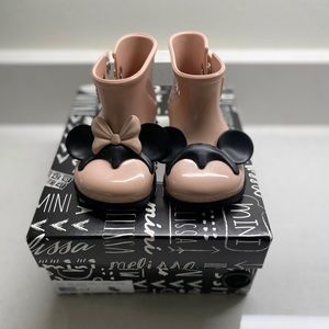 Mini Melissa Toddler Pink Rain Boots Size 7